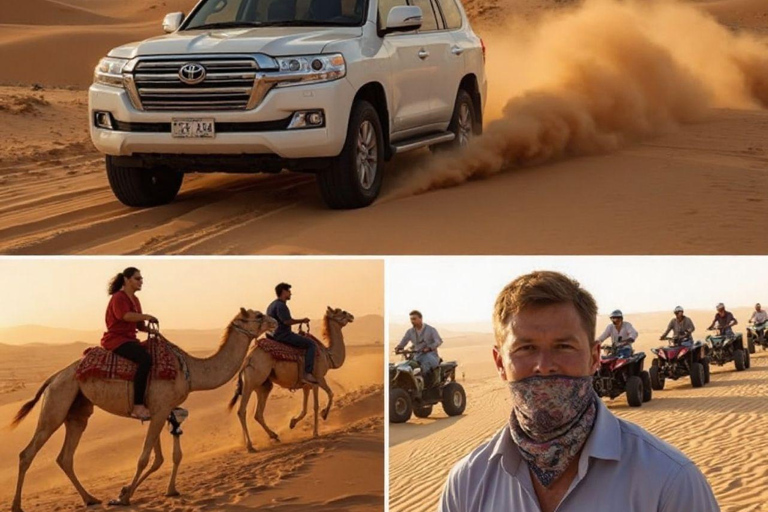 Doha: Desert Safari, Camel Ride, Dune Bashing & Inland Sea Sharing tour with hotel pickup and drop-off