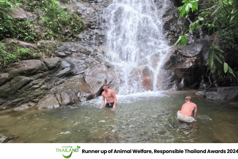 Khao Lak: waterval, zeeschildpad, olifanten verzorgen, maaltijd en transferKhao Lak: waterval, zeeschildpad, raften en olifanten verzorgen en maaltijd