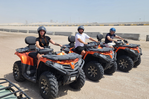 Safari dans le désert, promenade à dos de chameau, planche à sable et excursion en mer intérieureSafari, Dune Bashing, Camel Ride, Sandboard & Inland sea tour