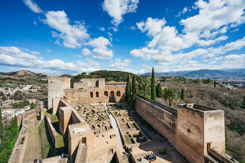 Granada: Tour guidato dell&#039;Alhambra con i palazzi e i giardini nazaríTour privato last minute in francese