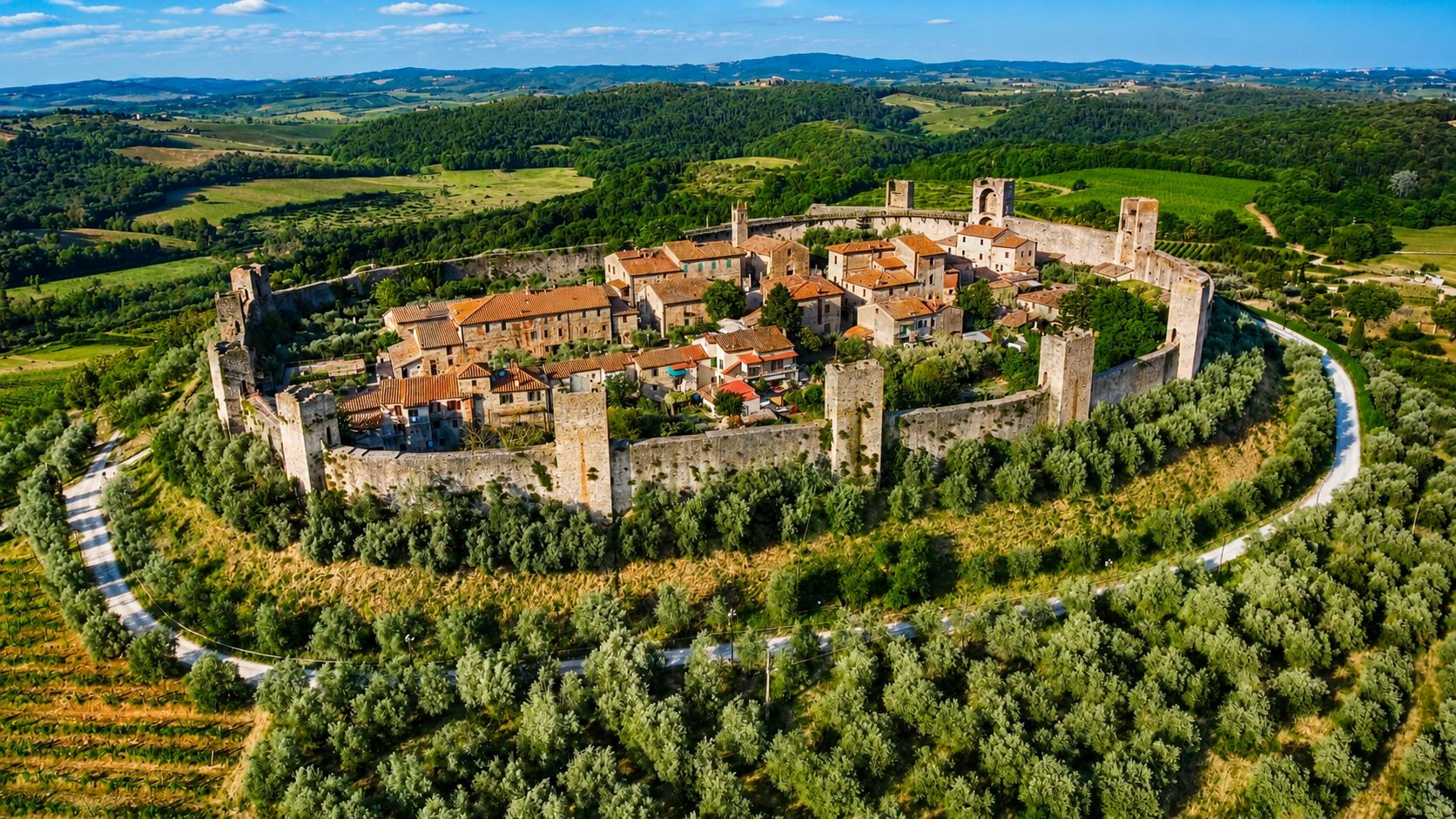 Monteriggioni und Colle Val d'Elsa: E-Bike-Tour mit virtuellem Guide