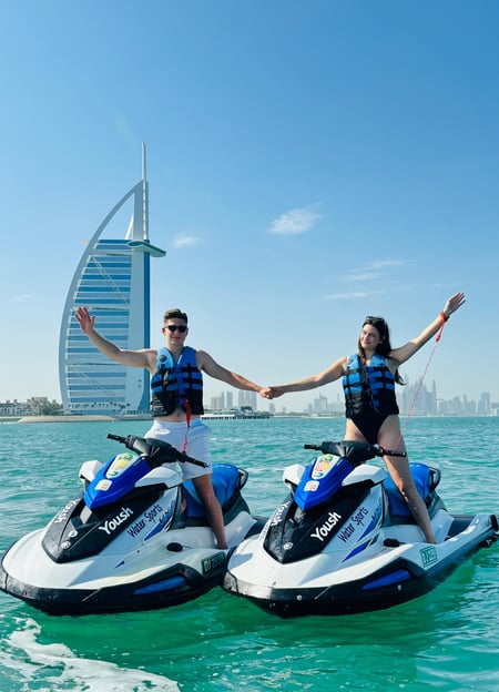 Dubai: Aventura en moto acuática con vistas al Burj Khalifa y al Burj Al Arab