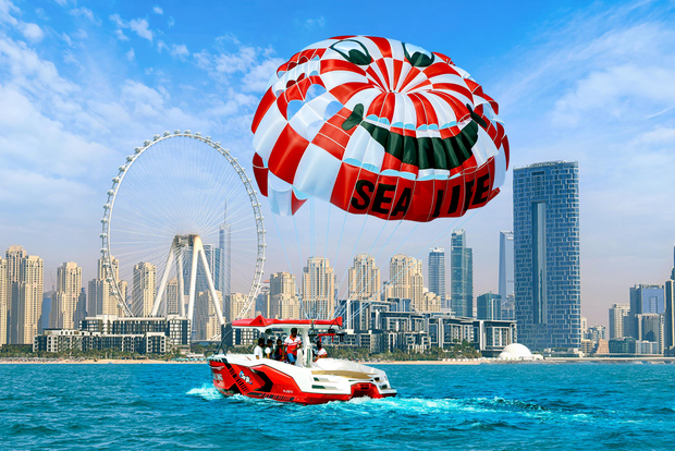 Dubaï : parachute ascensionnel avec vue sur Palm Jumeirah, JBR et Ain Dubaï