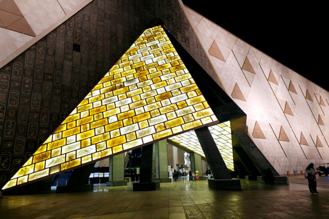 Premium Grand Egyptian Museum Night Show & Dinner Experience Small Group Tour with Dinner