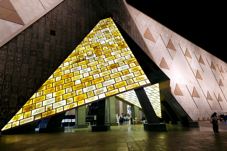 Premium Grand Egyptian Museum Night Show & Dinner Experience Small Group Tour with Dinner