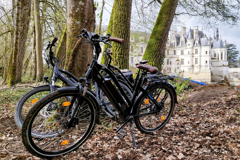 Chenonceau: giro guidato in ebike e pranzo al sacco con vino e formaggioDivertente tour in ebike a Chenonceau con degustazione di vini e formaggi