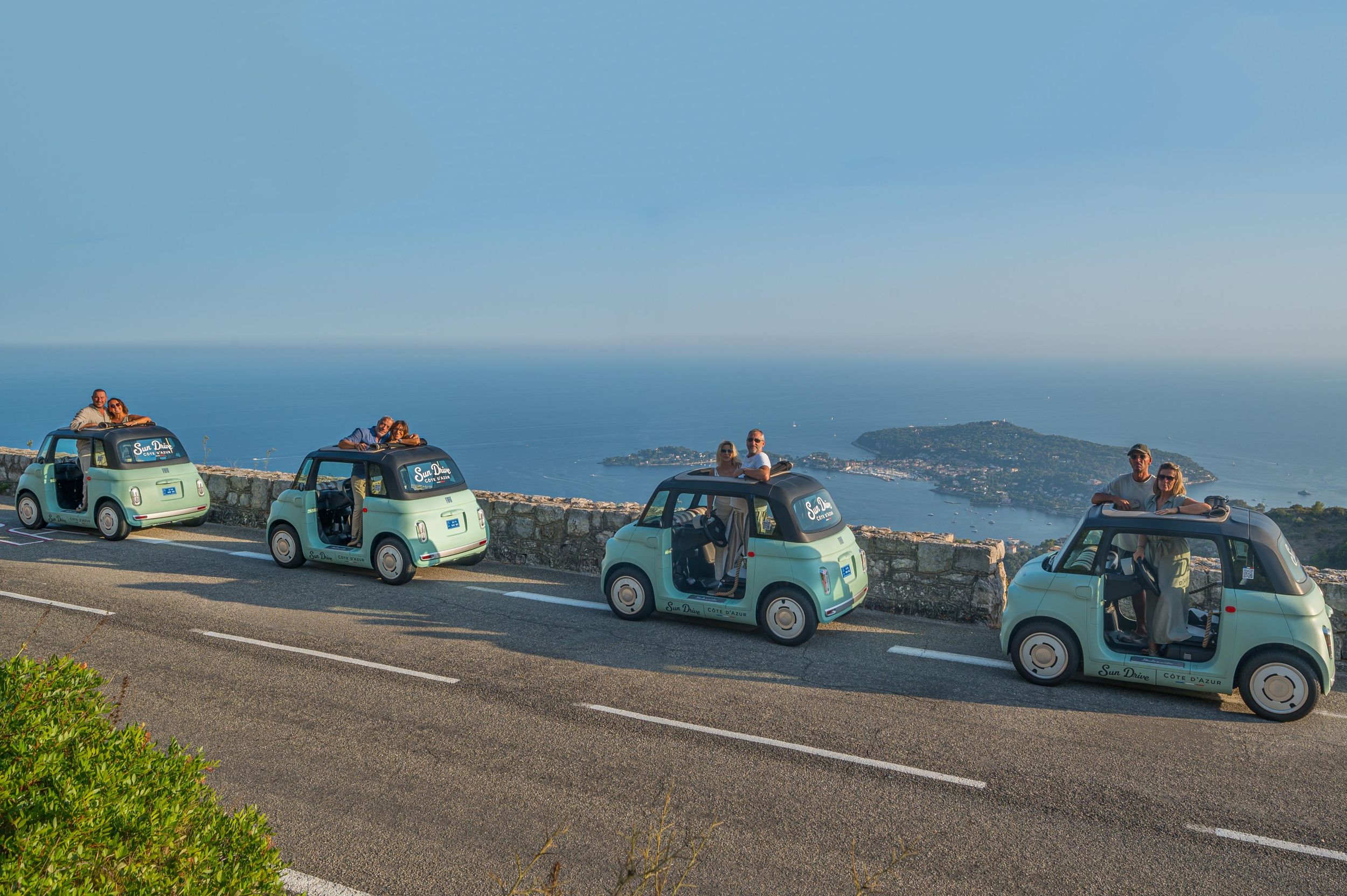 Saint-Jean-Cap-Ferrat, Eze, Monaco-Tour im 100 % elektrischen Fiat Topolino