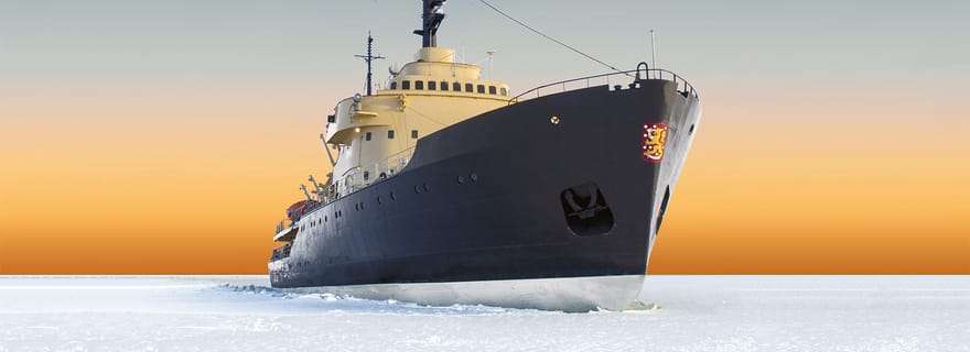 Depuis Oulu : croisière en brise-glace Sampo et ice-floating