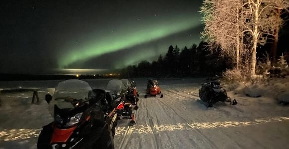 Pyhä: Northern Lights Snowmobile Adventure