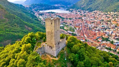 Como: Private Eröffnung einer mittelalterlichen Burg über dem Comer See