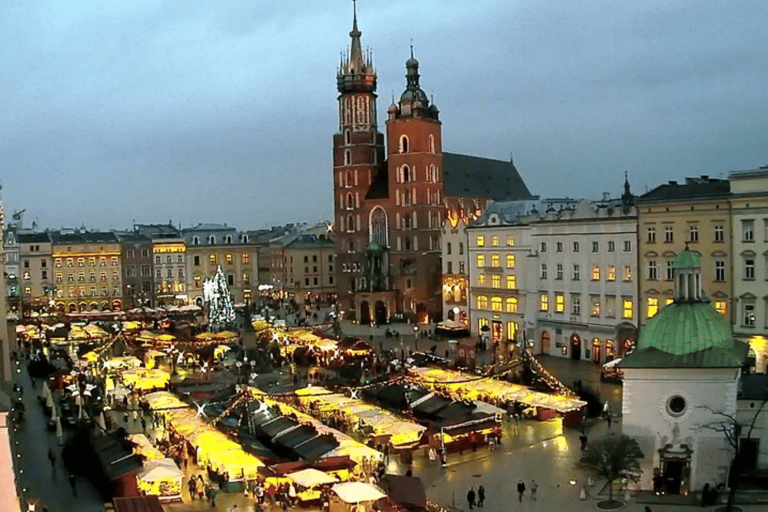 Cracovia: Mercatino di Natale e tour a piedi della cittàCracovia: Tour a piedi dei mercatini di Natale e dei monumenti della città