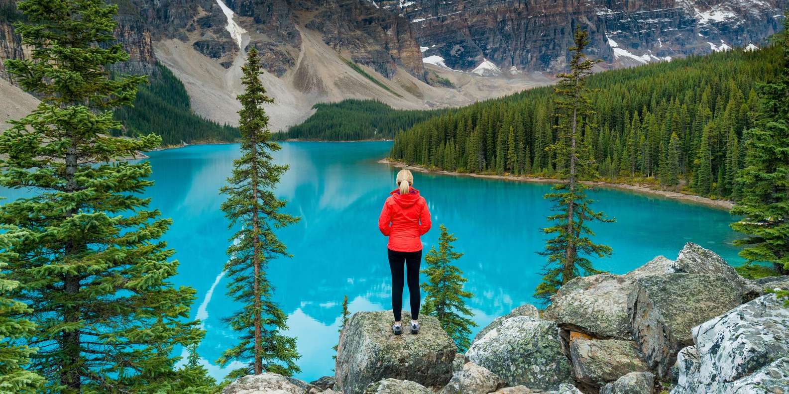 バンフ：モレーン湖、ペイト湖、ボウ湖、ルイーズ湖、ジョンストン