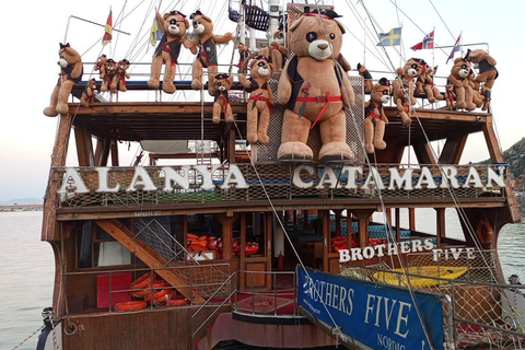 Alanya: Hidden Caves & Cleopatra Beach Catamaran Cruise Alanya Catamaran Cruise With Hotel Transfer