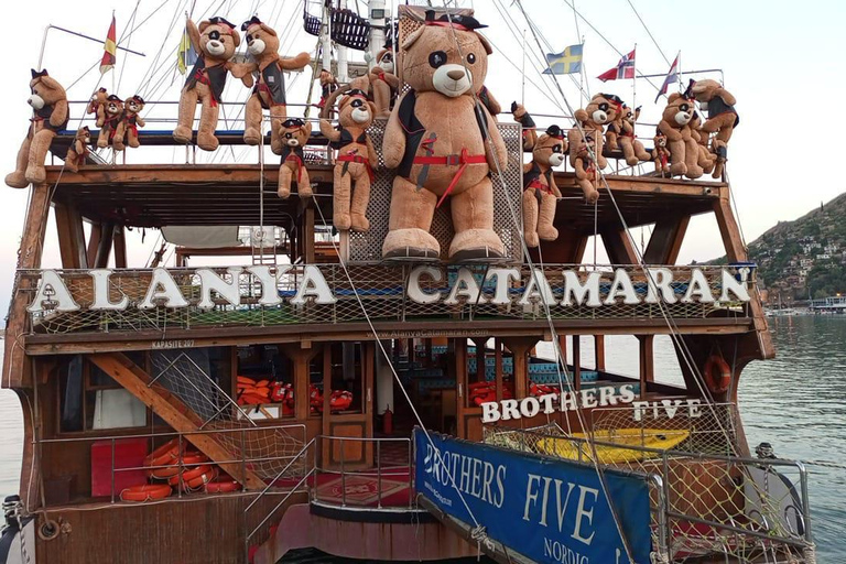 Alanya: Hidden Caves & Cleopatra Beach Catamaran Cruise Without Hotel Transfer
