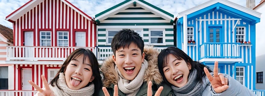 AVEIRO ET COSTA NOVA : visite privée d'une journée avec bateau depuis Porto