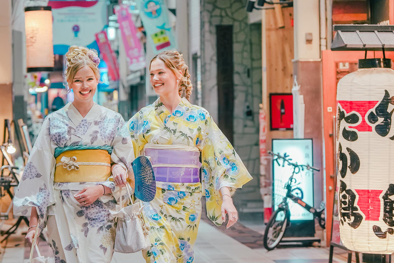 Osaka: Kimono uthyrningsplan för vuxnaKimono hyra 90 minuter plan (för vuxna)