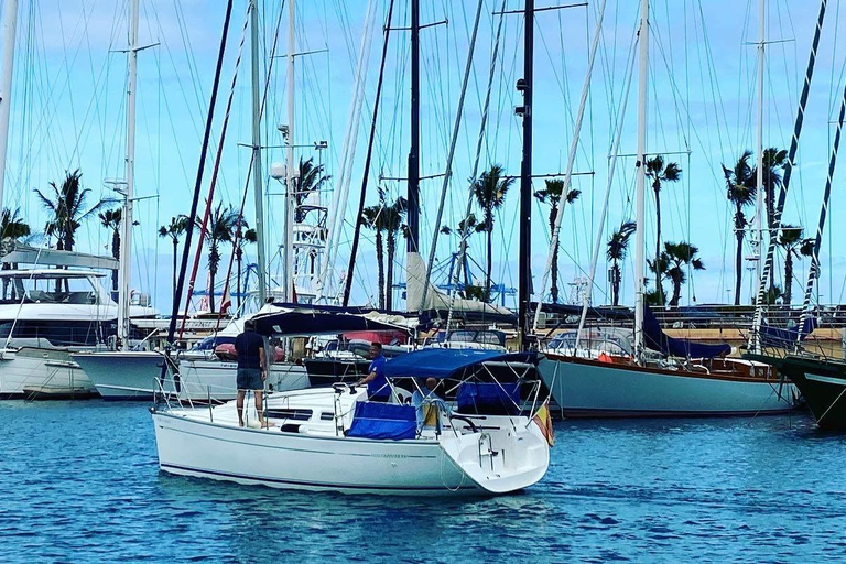 Las Palmas: Learn to sail with our sailboat. 4 hours tour