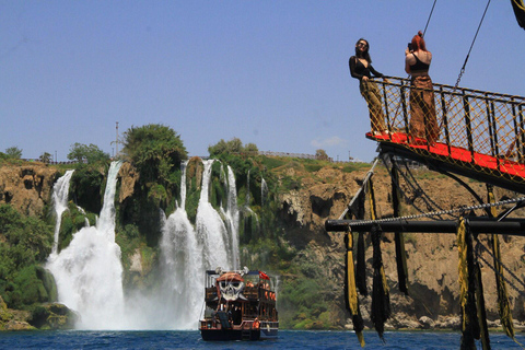 From Antalya, Belek, Kundu: Lara Harbor Pirate Boat Tour Pirate Boat WITHOUT Transfer