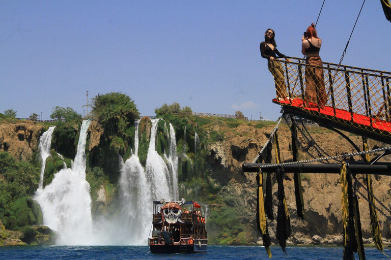 From Antalya, Belek, Kundu: Lara Harbor Pirate Boat Tour Pirate Boat WITHOUT Transfer