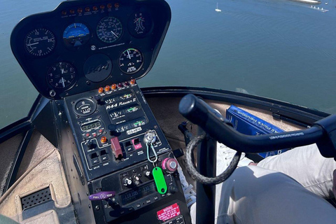 Lisbon: Helicopter Tour in Lisbon and Tagus River Cruise Helicopter Tour + Sunset Cruise