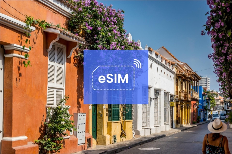 Cartagena : Colombie eSIM Roaming Mobile Data Plan50 Go/ 30 jours : 18 pays d'Amérique du Sud