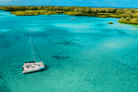 Desfruta de um dia relaxante num catamarã na Ile aux Cerfs