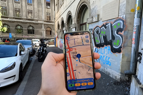 Bukarest 1989 Revolution Rundvandring med Smartphone App