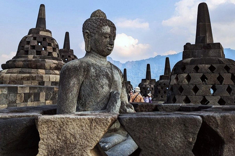 Yogyakarta: Borobudur klättra upp, vulkanen Merapi och Prambanan