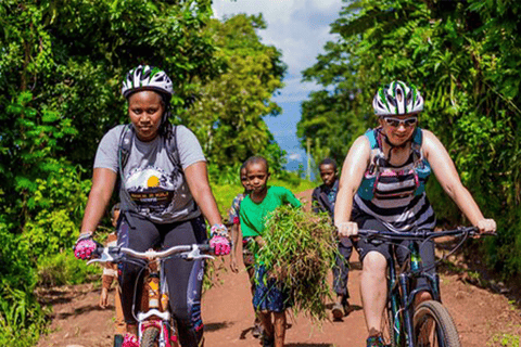 Passeio de bicicleta pelas vilas de Moshi