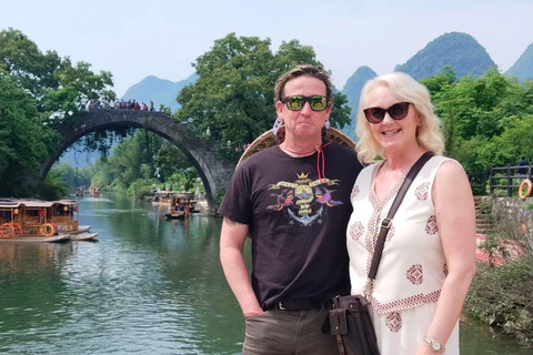 Li River cruise bamboo boat & Ride Scooter Yangshuo day tour