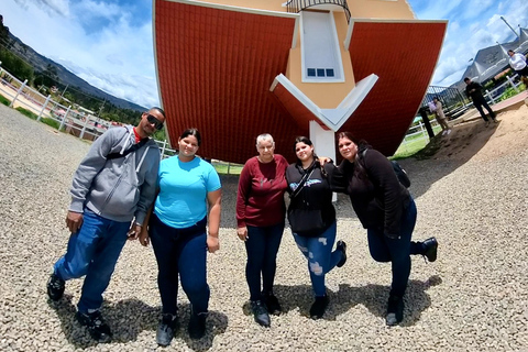 From Bogota: Guatavita Lagoon and Crazy House Museum Tour