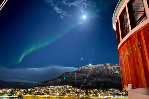 Tromsø: Cruzeiro noturno à luz do Ártico com sopa de peixe