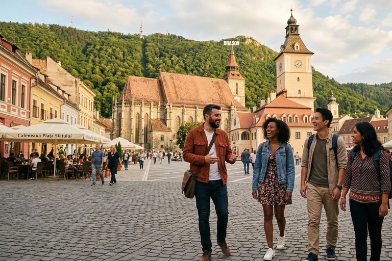Bucharest Bran Castle, Peles Castle Brasov Old Town Day Tour Audio Guide Multiple Languages