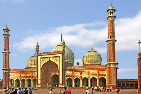 Old Delhi : Tour de ville avec promenade en tuk tuk à Chandni ChowkVoiture, chauffeur, guide et trajet en tuk tuk seulement