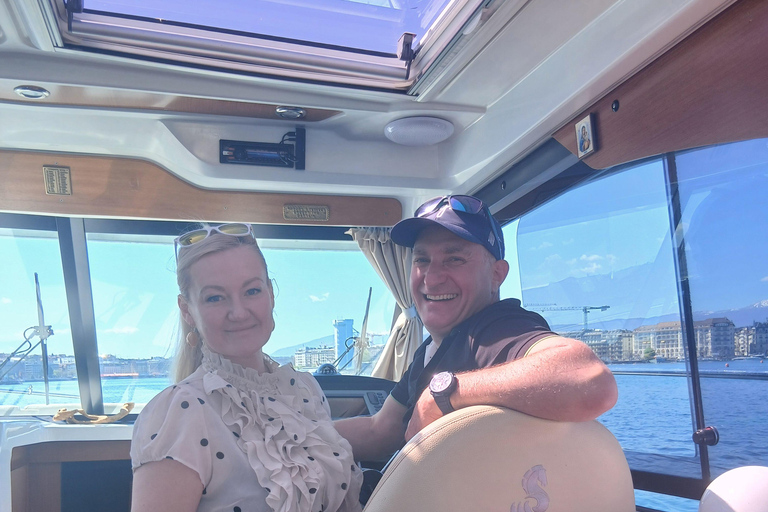 Geneva: Private Boat Cruise with Optional Fondue Private Boat day Lake Geneva (2h)