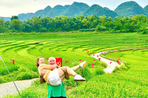 From Hanoi: 3-Day Ninh Binh & Pu Luong Nature Adventure Option 2: Deluxe Hotel & Deluxe Resort with Mountain View