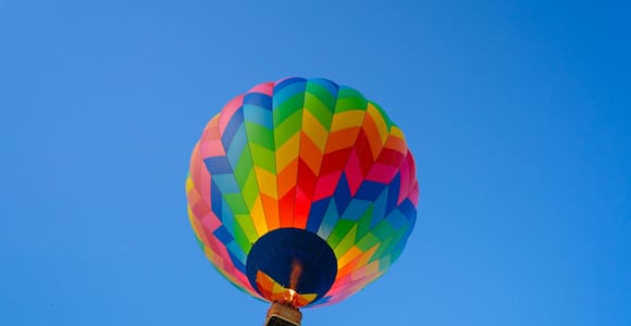 Hot air balloon flight at the foot of Mount Etna