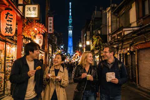 Asakusa: Guided Food Tour with 12 Dishes at 4 Local Eateries - Image 3