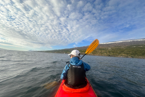 Akureyri: Tandem Kayaking with Geothermal Waterfall Visit