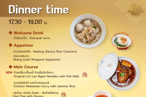 Bangkok : visite en bus à impériale avec repas Michelin et 20 sites emblématiquesMenu halal (déjeuner, dîner, soirée)