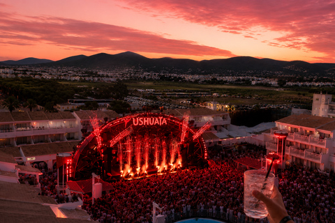 Rooftop Drink with views to Ushuaïa Ibiza stage