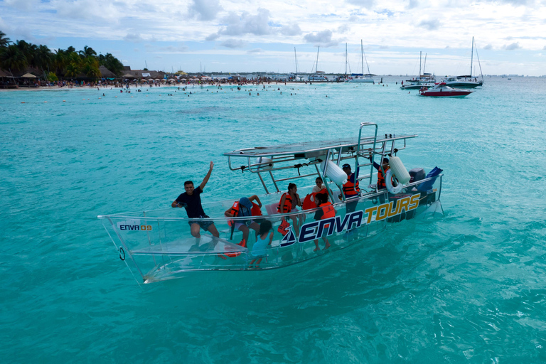 Isla Mujeres: Excursion Crystal Boat Tour at the Caribbean Isla Mujeres: Transparent Boat Tour