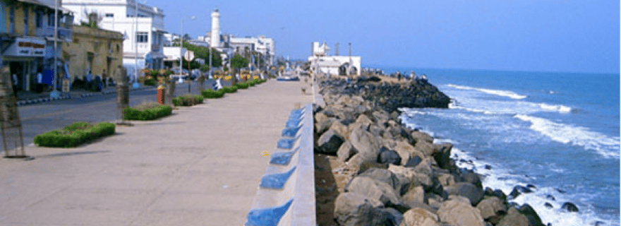 Pondichéry : visite d'une jounée privée au départ de Chennai