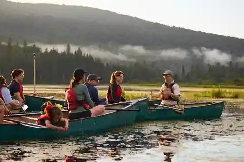 Parque Nacional do Monte Tremblant: Os meandros do Diable de canoa, com guia