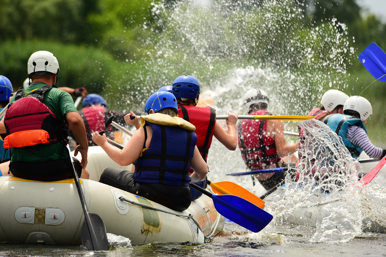 Fendez : Rafting dans les rapides de Cetina et saut de falaise avec instructeurOption de lieu de rendez-vous sans transfert