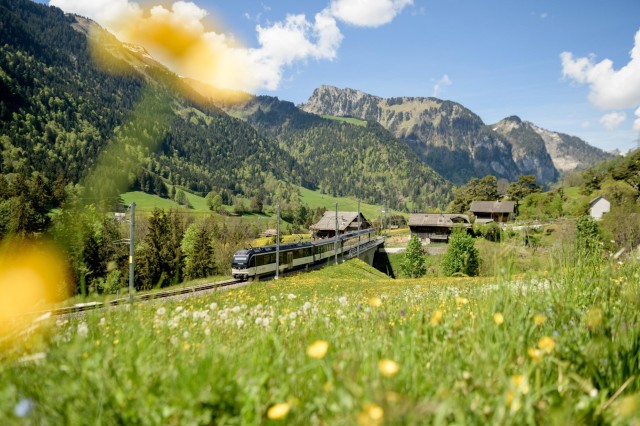 Visit GoldenPass Belle-Epoque Vintage luxury ride Montreux-Gstaad in Gstaad