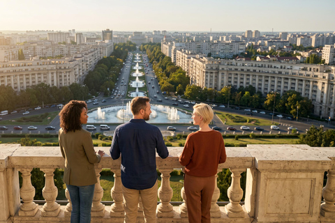 Bucharest: Ceaușescu's Palace, Parliament & Village Museum COACH TOUR Audio guide in 24 languages