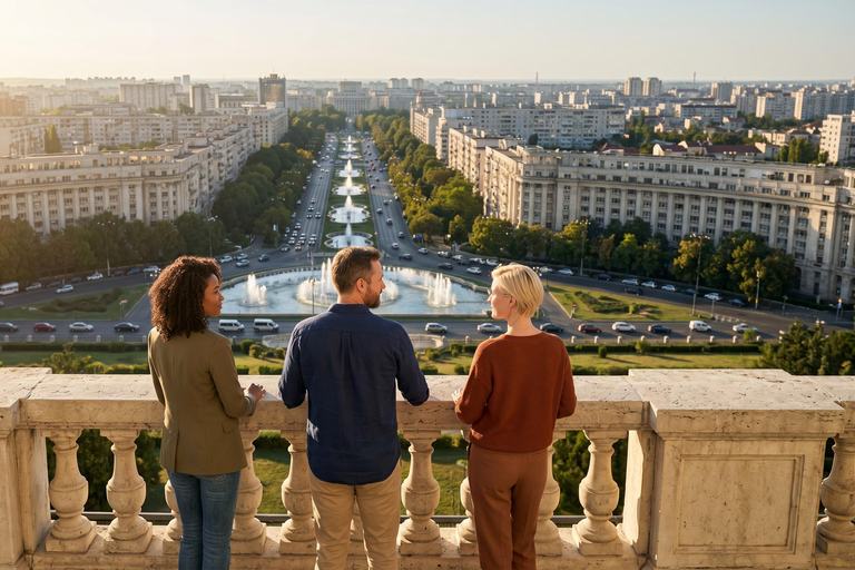 Bucharest: Ceaușescu's Palace, Parliament & Village Museum COACH TOUR Audio guide in 24 languages