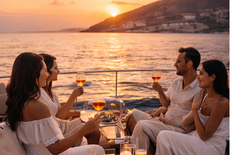 Alanya: Wine Boat with Dinner and Snacks (Adults-Only) Alanya:Adults-Only Wine Boat with Dinner and Snacks Transfer