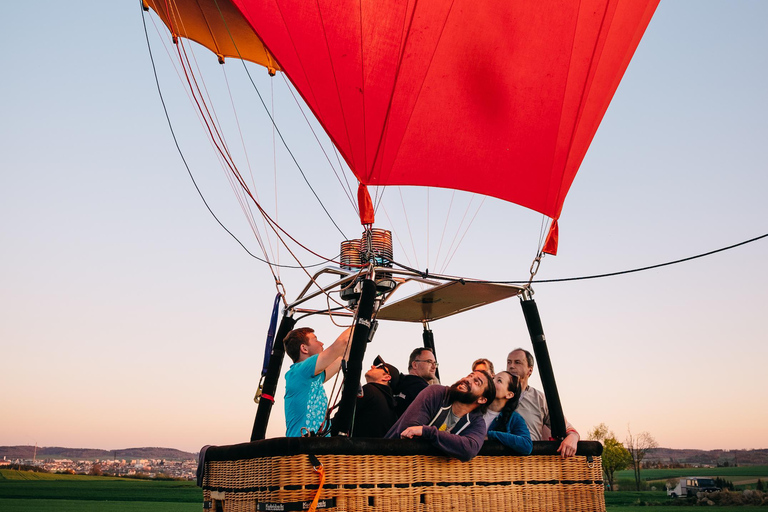 From Prague: Hot Air Balloon Ride with Champagne and Snacks Premium Flight Experience